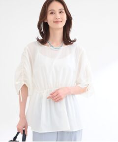 Reflect / リフレクト シャツ・ブラウス | 【通気性あり／涼しい／マシンウォッシャブル】ウエストギャザーブラウス