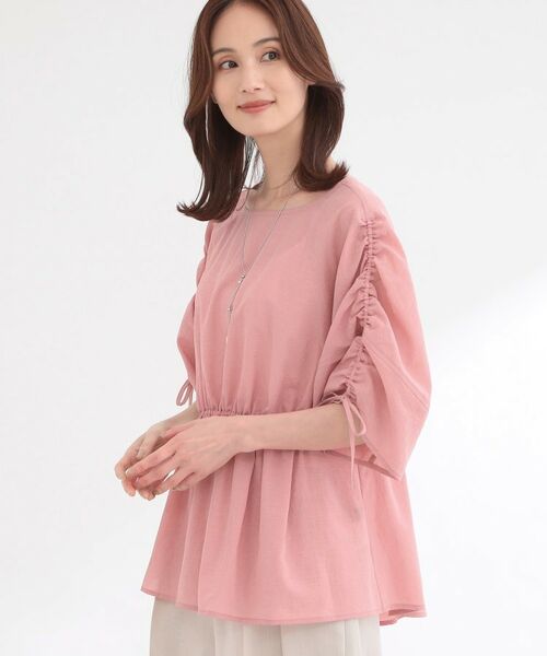 Reflect / リフレクト シャツ・ブラウス | 【通気性あり／涼しい／マシンウォッシャブル】ウエストギャザーブラウス | 詳細10