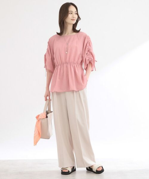 Reflect / リフレクト シャツ・ブラウス | 【通気性あり／涼しい／マシンウォッシャブル】ウエストギャザーブラウス | 詳細11