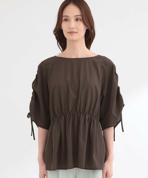 Reflect / リフレクト シャツ・ブラウス | 【通気性あり／涼しい／マシンウォッシャブル】ウエストギャザーブラウス | 詳細14