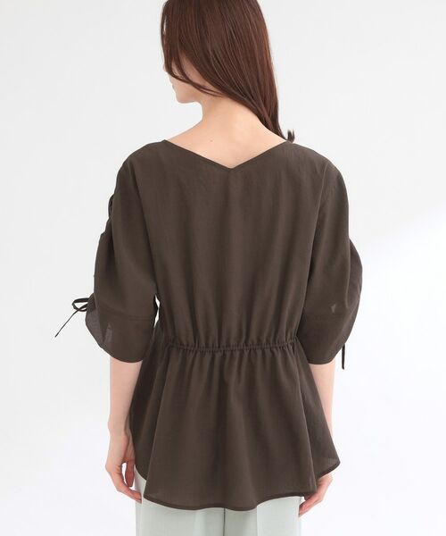 Reflect / リフレクト シャツ・ブラウス | 【通気性あり／涼しい／マシンウォッシャブル】ウエストギャザーブラウス | 詳細16