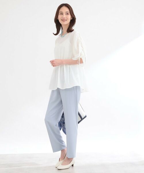 Reflect / リフレクト シャツ・ブラウス | 【通気性あり／涼しい／マシンウォッシャブル】ウエストギャザーブラウス | 詳細3