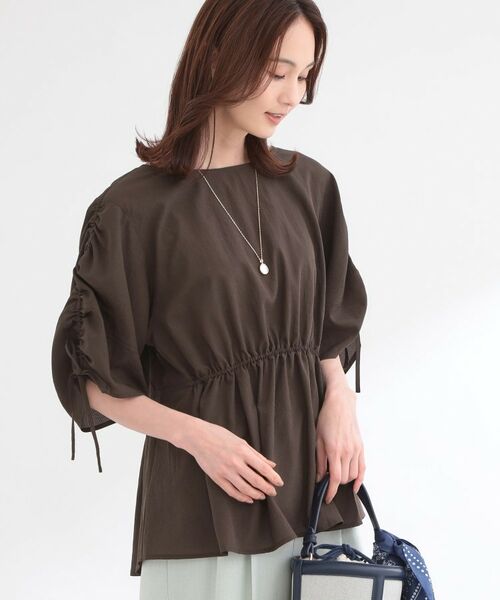 Reflect / リフレクト シャツ・ブラウス | 【通気性あり／涼しい／マシンウォッシャブル】ウエストギャザーブラウス | 詳細5