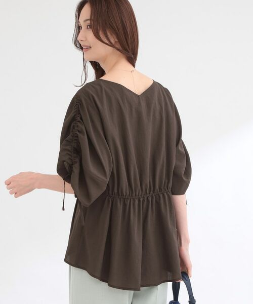 Reflect / リフレクト シャツ・ブラウス | 【通気性あり／涼しい／マシンウォッシャブル】ウエストギャザーブラウス | 詳細6
