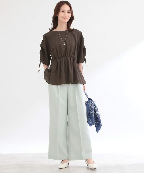 Reflect / リフレクト シャツ・ブラウス | 【通気性あり／涼しい／マシンウォッシャブル】ウエストギャザーブラウス | 詳細7