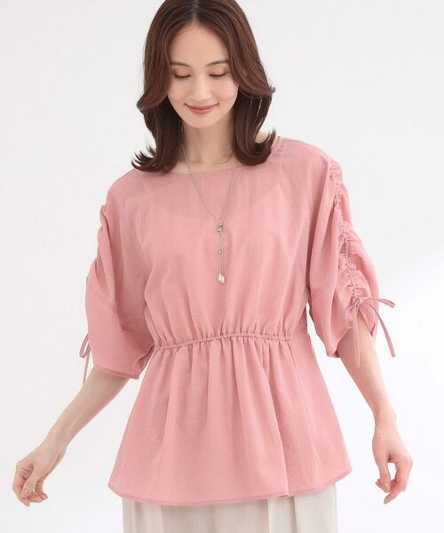 Reflect / リフレクト シャツ・ブラウス | 【通気性あり／涼しい／マシンウォッシャブル】ウエストギャザーブラウス | 詳細9