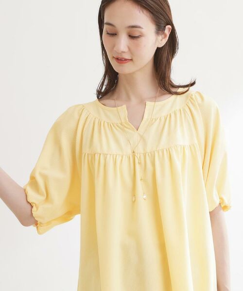 Reflect / リフレクト シャツ・ブラウス | ギャザーボリュームブラウス（ライトイエロー(030)）