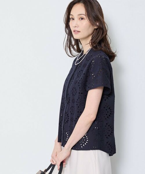 Reflect / リフレクト シャツ・ブラウス | 【通勤◎】カットワーク刺繍レース シャツブラウス | 詳細13
