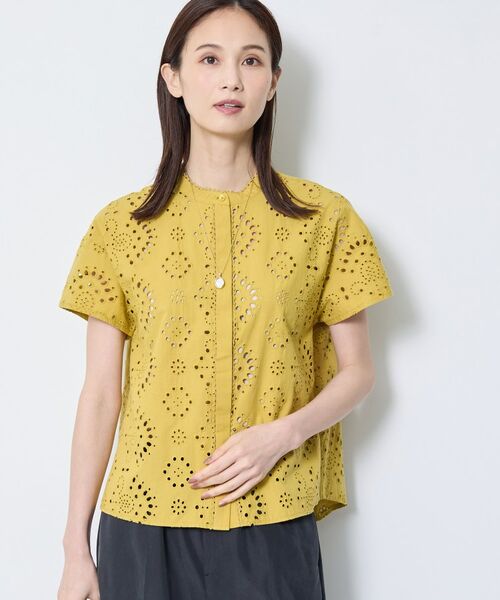 Reflect / リフレクト シャツ・ブラウス | 【通勤◎】カットワーク刺繍レース シャツブラウス | 詳細5