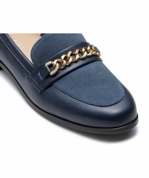 REGAL / リーガル フラットシューズ | リーガル F60R 晴雨兼用チェーンローファー ブルー フラットシューズ | 詳細6