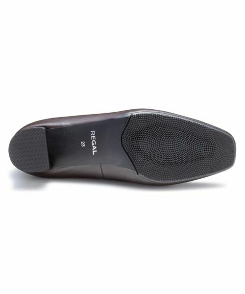 REGAL / リーガル パンプス | リーガル F57R 晴雨兼用ヒールローファー ダークブラウンアイボリー パンプス | 詳細5