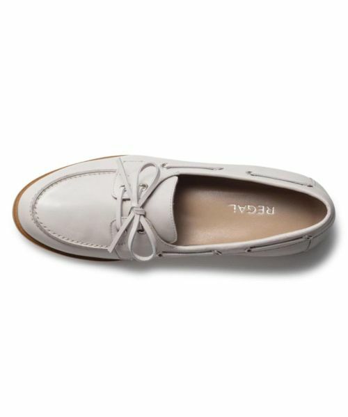 REGAL / リーガル フラットシューズ | REGAL F83R デッキタイプローファー アイボリー カジュアルシューズ | 詳細2