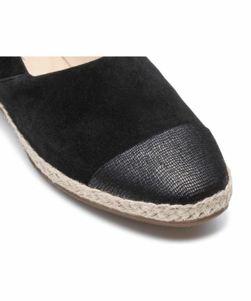 REGAL / リーガル フラットシューズ | REGAL F88R エスパドリーユ調スリッポン ブラック フラットシューズ | 詳細6