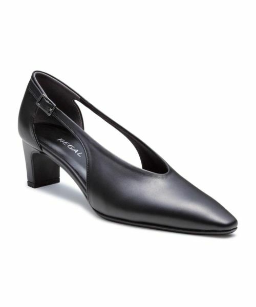 REGAL / リーガル パンプス | REGAL F95R サイドオープンパンプス ブラック パンプス | 詳細1