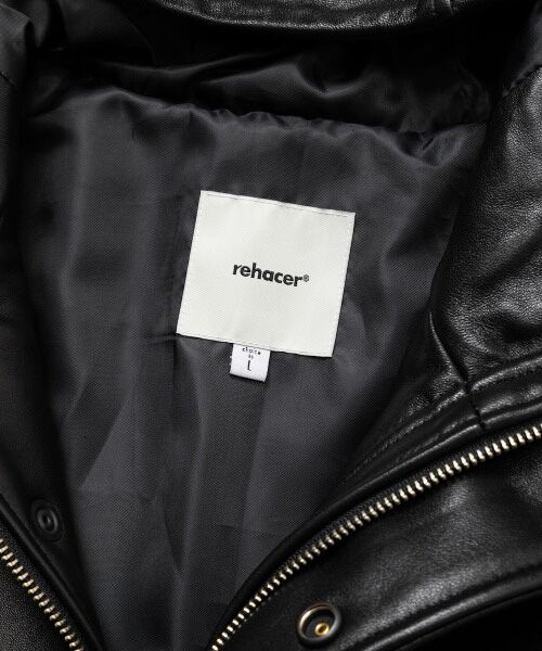 rehacer / レアセル レザーブルゾン・ジャケット | rehacer : Big Pocket Leather MT Jacket / ビッグ ポケット レザーマウンテンジャケット | 詳細23