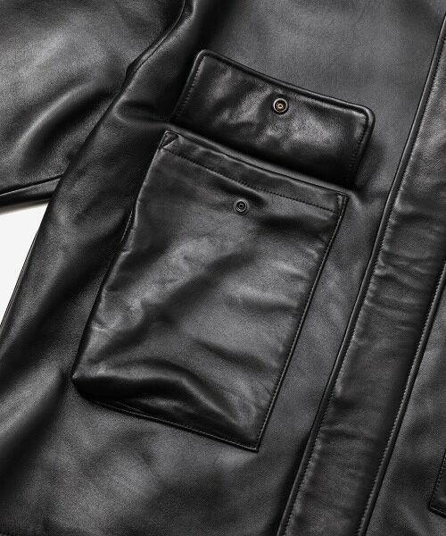 rehacer / レアセル レザーブルゾン・ジャケット | rehacer : Big Pocket Leather MT Jacket / ビッグ ポケット レザーマウンテンジャケット | 詳細27