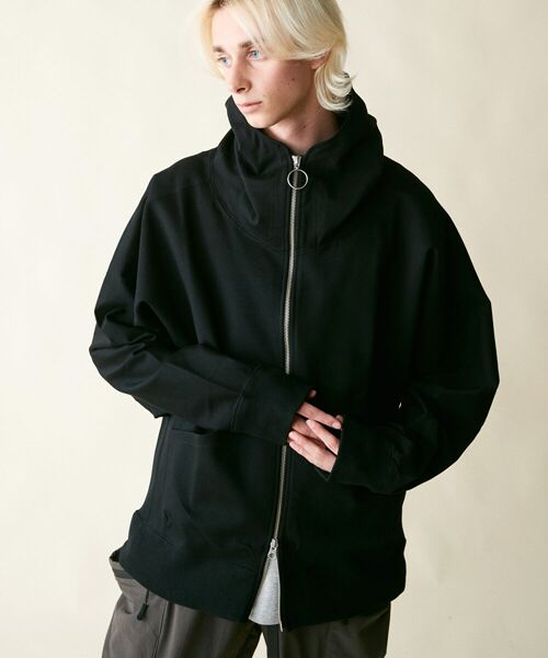 rehacer/レアセル rehacer: High Hoodie Dolman Parka Made in Japan / ハイフーディー ドルマン ワイドパーカー メイドインジャパン Black Large rehacer/レアセル rehacer: High Hoodie Dolman Parka Made in Japan / ハイフーディー ドルマン ワイドパーカー メイドインジャパン Black Large
