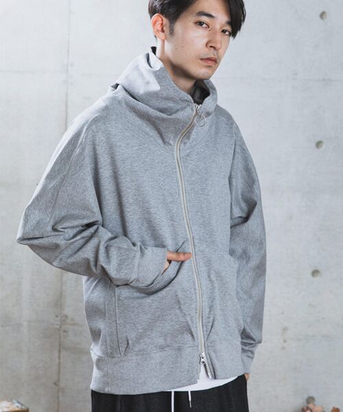 rehacer/レアセル rehacer: High Hoodie Dolman Parka Made in Japan / ハイフーディー ドルマン ワイドパーカー メイドインジャパン Gray Large rehacer/レアセル rehacer: High Hoodie Dolman Parka Made in Japan / ハイフーディー ドルマン ワイドパーカー メイドインジャパン Gray Large