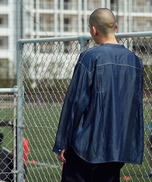 rehacer / レアセル シャツ・ブラウス | rehacer : Tuck Chambray Shirt JKT / タックシャンブレー シャツジャケット | 詳細3