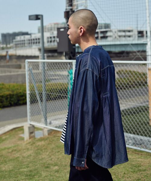 rehacer / レアセル シャツ・ブラウス | rehacer : Tuck Chambray Shirt JKT / タックシャンブレー シャツジャケット | 詳細4