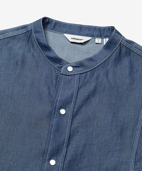 rehacer / レアセル シャツ・ブラウス | rehacer : Tuck Chambray Shirt JKT / タックシャンブレー シャツジャケット | 詳細8