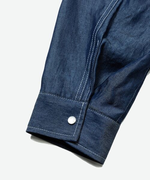 rehacer / レアセル シャツ・ブラウス | rehacer : Tuck Chambray Shirt JKT / タックシャンブレー シャツジャケット | 詳細12