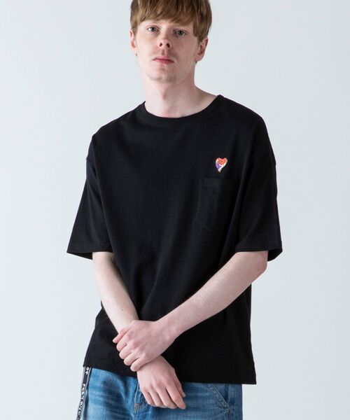 rehacer / レアセル Tシャツ | rehacer STAND : Flower Heart Big T-Shirt / フラワーハートビッグ Tシャツ | 詳細1