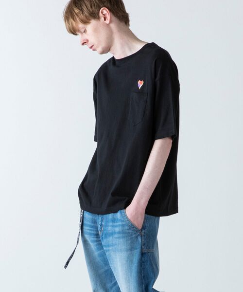 rehacer / レアセル Tシャツ | rehacer STAND : Flower Heart Big T-Shirt / フラワーハートビッグ Tシャツ | 詳細2