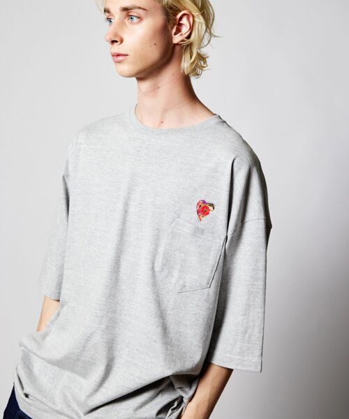 rehacer / レアセル Tシャツ | rehacer STAND : Flower Heart Big T-Shirt / フラワーハートビッグ Tシャツ | 詳細9