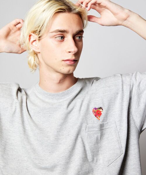 rehacer / レアセル Tシャツ | rehacer STAND : Flower Heart Big T-Shirt / フラワーハートビッグ Tシャツ | 詳細10