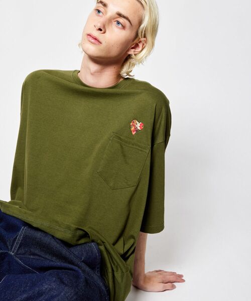 rehacer / レアセル Tシャツ | rehacer STAND : Flower Heart Big T-Shirt / フラワーハートビッグ Tシャツ | 詳細11