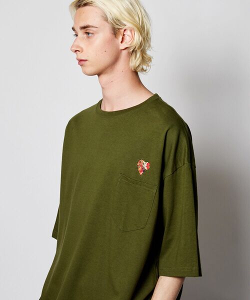 rehacer / レアセル Tシャツ | rehacer STAND : Flower Heart Big T-Shirt / フラワーハートビッグ Tシャツ | 詳細12