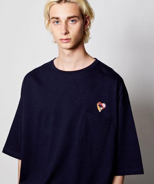 rehacer / レアセル Tシャツ | rehacer STAND : Flower Heart Big T-Shirt / フラワーハートビッグ Tシャツ | 詳細13