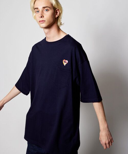 rehacer / レアセル Tシャツ | rehacer STAND : Flower Heart Big T-Shirt / フラワーハートビッグ Tシャツ | 詳細14