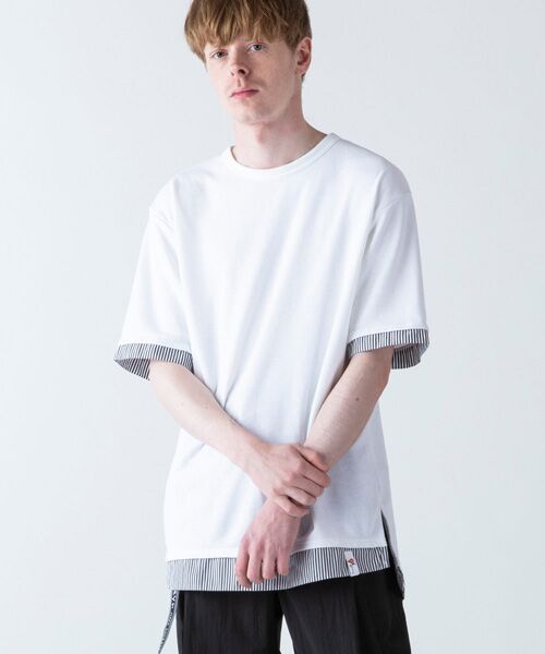 rehacer / レアセル カットソー | rehacer : Fusion Layered Wide CS Made in Japan / フュージョン レイヤード ワイド カットソー | 詳細1