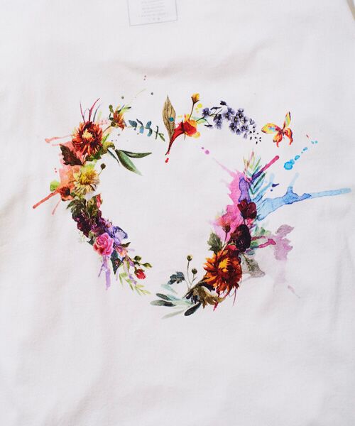 rehacer / レアセル Tシャツ | rehacer : Bloom Heart On Wide Body / ブルーム ハート Tシャツ オン ワイドボディー | 詳細8
