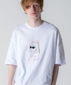 rehacer / レアセル Tシャツ | rehacer : With a Pearl Earring On Wide Loose Body / ウイズ ア パールイヤリング オン ワイドルーズボディー