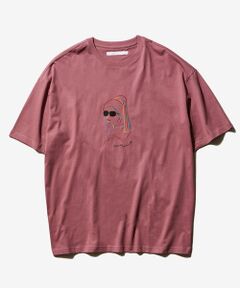 rehacer / レアセル Tシャツ | rehacer : With a Pearl Earring On Wide Loose Body / ウイズ ア パールイヤリング オン ワイドルーズボディー