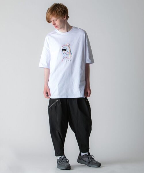 rehacer / レアセル Tシャツ | rehacer : With a Pearl Earring On Wide Loose Body / ウイズ ア パールイヤリング オン ワイドルーズボディー | 詳細3