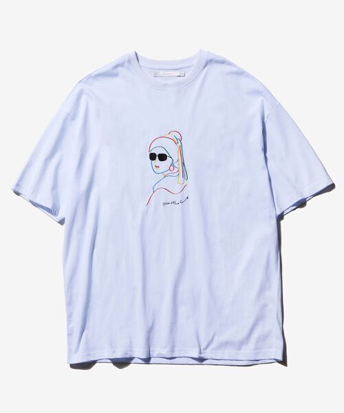 rehacer / レアセル Tシャツ | rehacer : With a Pearl Earring On Wide Loose Body / ウイズ ア パールイヤリング オン ワイドルーズボディー | 詳細4