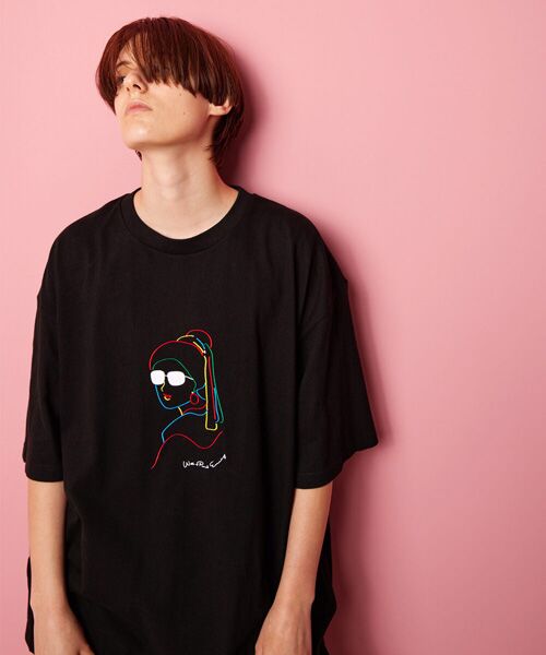 rehacer / レアセル Tシャツ | rehacer : With a Pearl Earring On Wide Loose Body / ウイズ ア パールイヤリング オン ワイドルーズボディー | 詳細10