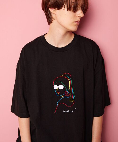 rehacer / レアセル Tシャツ | rehacer : With a Pearl Earring On Wide Loose Body / ウイズ ア パールイヤリング オン ワイドルーズボディー | 詳細11