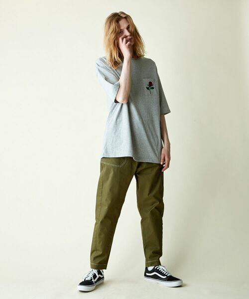 rehacer / レアセル Tシャツ | rehacer : Retro Rose Pocket CS / レトロ ローズポケット カットソー | 詳細8