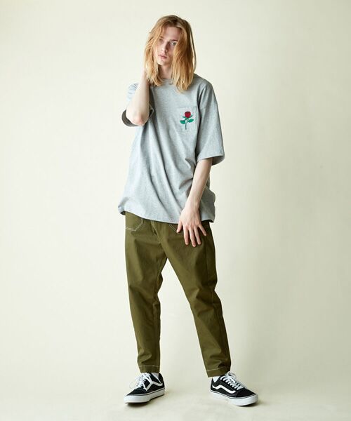 rehacer / レアセル Tシャツ | rehacer : Retro Rose Pocket CS / レトロ ローズポケット カットソー | 詳細9