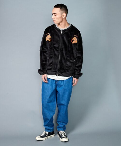 rehacer / レアセル デニムパンツ | rehacer : Bomber Tapered Easy Denim Made in Okayama Japan | 詳細11