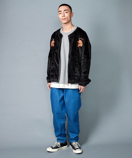 rehacer / レアセル デニムパンツ | rehacer : Bomber Tapered Easy Denim Made in Okayama Japan | 詳細12