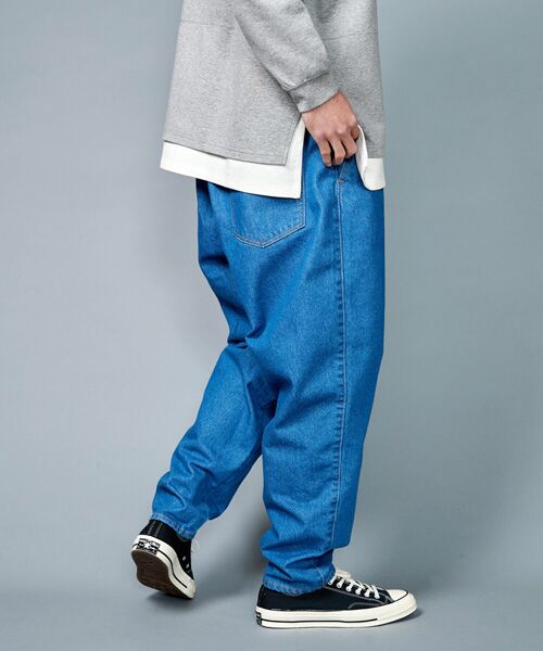 rehacer / レアセル デニムパンツ | rehacer : Bomber Tapered Easy Denim Made in Okayama Japan(Blue Other)