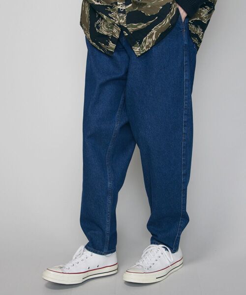 rehacer / レアセル デニムパンツ | rehacer : Bomber Tapered Easy Denim Made in Okayama Japan(Blue Other-2)