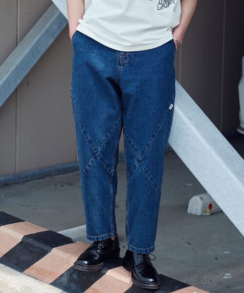 rehacer / レアセル デニムパンツ | Puch Panel Denim Pants(Indigo)