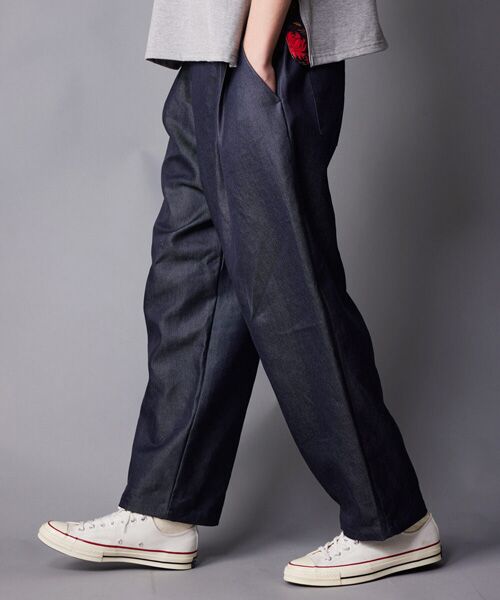 rehacer / レアセル デニムパンツ | Double Tuck Easy Denim Pants（Indigo）